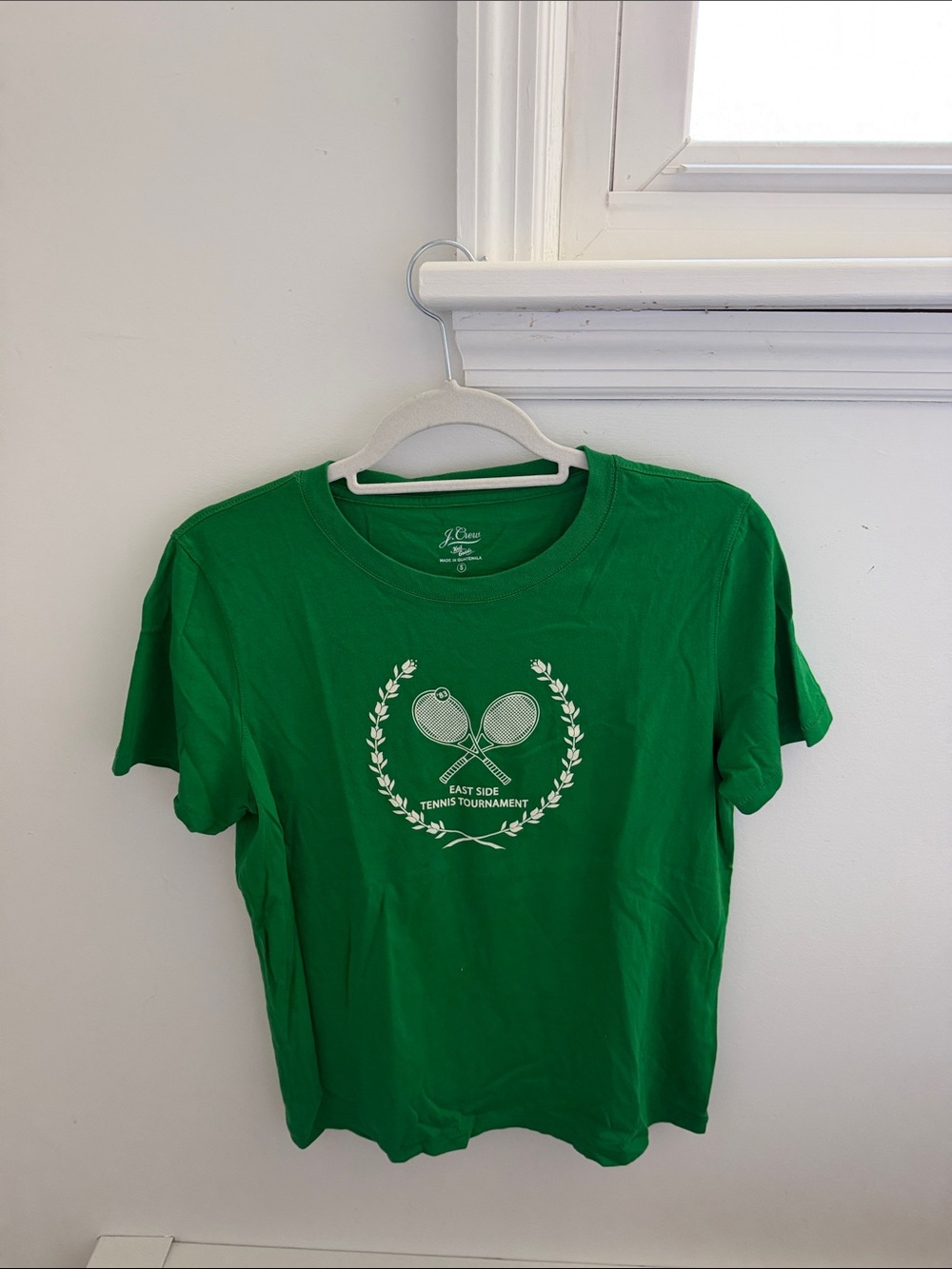 J. Crew Green Tennis Graphic Tee